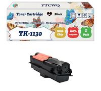 Compatible for Kyocera TK-1130 Toner Cartridge Work for Kyocera FS-1030DN FS-1030D FS-1030MFP FS-1130 Printers, with Chip, High Yield 4000 Pages, High-Definition Printing (2-Pack Black)