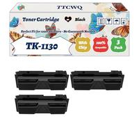 Compatible for Kyocera TK-1130 Toner Cartridge Work for Kyocera FS-1030DN FS-1030D FS-1030MFP FS-1130 Printers (3 Pack Black)