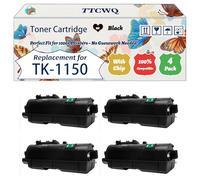 Compatible for Kyocera TK-1150 TK1150 Toner Cartridge Work for Kyocera M2135dn P2235dn P2235dw M2635dw M2635dn M2735dn M2135 Printers (4 Pack Black)