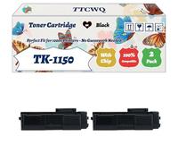 Compatible for Kyocera TK-1150 Toner Cartridge Work for Kyocera EcoSys M2135dn M2635dn M2735dw P2235dn P2235dw Printers, with Chip, High Yield 4000 Pages, High-Definition Printing (2-Pack Black)