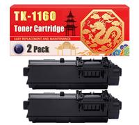 Compatible for Kyocera TK-1160 ECOSYS P2040 Mono Toner Cartridge Printers, With Chip Large Capacity 7200 Pages (2-Pack Black)