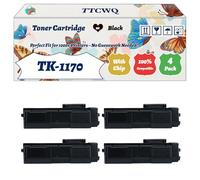Compatible for Kyocera TK-1170 Toner Cartridge Work for Kyocera EcoSys M2540dn EcoSys M2040dn EcoSys M2640idw Printers, with Chip, High Yield 8200 Pages, High-Definition Printing (4 Pack Black)
