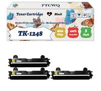 Compatible for Kyocera TK-1248 Toner Cartridge Work for Kyocera ECOSYS MA2001w ECOSYS PA2001w Printers, with Chip, High Yield 1500 Pages, High-Definition Printing (3 Pack Black)