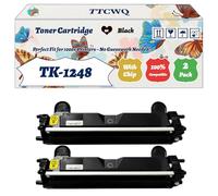 Compatible for Kyocera TK-1248 Toner Cartridge Work for Kyocera ECOSYS MA2001w ECOSYS PA2001w Printers, with Chip, High Yield 1500 Pages, High-Definition Printing (2-Pack Black)