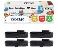 Compatible for Kyocera TK-1250 Toner Cartridges Work for Kyocera ECOSYS MA 3501 wfx Plus PA 3500 wx PA 3500 wx Plus PA 3500 x PA 3500 x Printers (4 Pack Black)