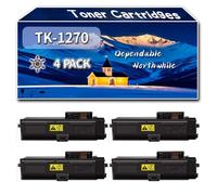Compatible for Kyocera TK-1270 Toner Cartridges, Work for Kyocera ECOSYS MA4000fx MA4000wifx MA4000x Printers, Toner Cartridges TK1270 (4 Pack Black)