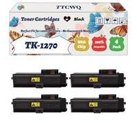 Compatible for Kyocera TK-1270 Toner Cartridges Work for Kyocera ECOSYS MA4000fx MA4000wifx MA4000x Printers, with Chip, High Yield 20000 Pages, High-Definition Printing (4 Pack Black)