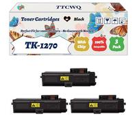 Compatible for Kyocera TK-1270 Toner Cartridges Work for Kyocera ECOSYS MA4000fx MA4000wifx MA4000x Printers, with Chip, High Yield 20000 Pages, High-Definition Printing (3 Pack Black)