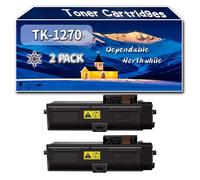 Compatible for Kyocera TK-1270 Toner Cartridges, Work for Kyocera ECOSYS MA4000fx MA4000wifx MA4000x Printers, Toner Cartridges TK1270 (2-Pack Black)