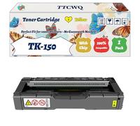 Compatible for Kyocera TK-150 Toner Cartridge Work for Kyocera FS-C1020MFP Multifunction Printers, with Chip, High Yield 6500 Pages, High-Definition Printing (1 Pack Yellow)