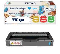 Compatible for Kyocera TK-150 Toner Cartridge Work for Kyocera FS-C1020MFP Multifunction Printers, with Chip, High Yield 6500 Pages, High-Definition Printing (1 Pack Cyan)