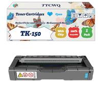 Compatible for Kyocera TK-150 Toner Cartridges Work for Kyocera FS-C1020MFP Printers, with Chip, High Yield 7500 Pages, High-Definition Printing (1 Pack Cyan)
