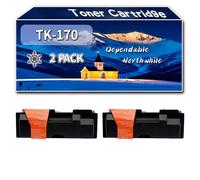 Compatible for Kyocera TK-170 Toner Cartridge, Work for Kyocera ECOSYS P2135 FS-1320 FS-1370 Printers, Toner Cartridge (2-Pack Black)