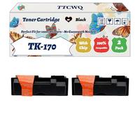 Compatible for Kyocera TK-170 Toner Cartridge Work for Kyocera ECOSYS P2135 FS-1320 FS-1370 Printers, with Chip, High Yield 7200 Pages, High-Definition Printing (2-Pack Black)