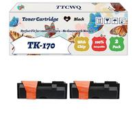 Compatible for Kyocera TK-170 Toner Cartridge Work for Kyocera FS-1320D FS-1370DN EcoSys P2135dn Printers, with Chip, High Yield 8200 Pages, High-Definition Printing (2-Pack Black)