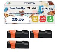 Compatible for Kyocera TK-170 Toner Cartridge Work for Kyocera FS-1320D FS-1370DN EcoSys P2135dn Printers, with Chip, High Yield 8200 Pages, High-Definition Printing (3 Pack Black)