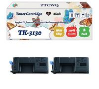 Compatible for Kyocera TK-3130 Toner Cartridge Work for Kyocera FS-4200DN FS-4300DN EcoSys M3550idn EcoSys Printers (2-Pack Black)