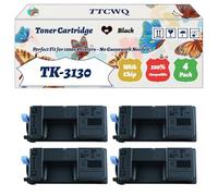 Compatible for Kyocera TK-3130 Toner Cartridge Work for Kyocera FS-4200DN FS-4300DN EcoSys M3550idn EcoSys Printers (4 Pack Black)