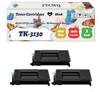 Compatible for Kyocera TK-3130 Toner Cartridges Work for Kyocera ECOSYS M3550idn M3560idn FS-4200DN FS-4300DN Printers, with Chip, High Yield 35000 Pages, High-Definition Printing (3 Pack Black)