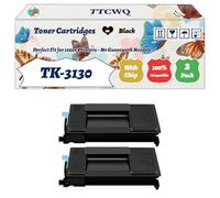Compatible for Kyocera TK-3130 Toner Cartridges Work for Kyocera ECOSYS M3550idn M3560idn FS-4200DN FS-4300DN Printers, with Chip, High Yield 35000 Pages, High-Definition Printing (2-Pack Black)