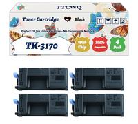 Compatible for Kyocera TK-3170 Toner Cartridge Work for Kyocera EcoSys M3860idn P3150dn M3860idnf P3050dn P3055dn Printers (4 Pack Black)