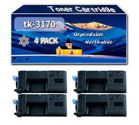 Compatible for Kyocera tk-3170 Toner Cartridge, Work for Kyocera ECOSYS P3050 P3055 Mono ECOSYS P3060 P3150dn Printers, Toner Cartridge (4 Pack Black)