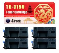 Compatible for Kyocera TK-3190 ECOSYS M3655idn M3660idn M3665idn P3055 Mono Toner Cartridge Printers, With Chip Large Capacity 25000 Pages (4 Pack Black)