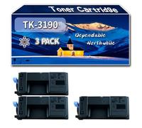 Compatible for Kyocera TK-3190 Toner Cartridge, Work for Kyocera ECOSYS P3060 ECOSYS P3155dn Printers, Toner Cartridge (3 Pack Black)