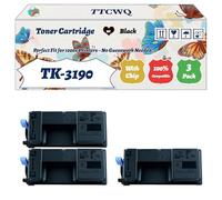 Compatible for Kyocera TK-3190 Toner Cartridge Work for Kyocera ECOSYS P3060 ECOSYS P3155dn Printers, with Chip, High Yield 25000 Pages, High-Definition Printing (3 Pack Black)