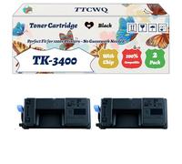 Compatible for Kyocera TK-3400 Toner Cartridge Work for Kyocera ECOSYS MA4500fx ECOSYS MA4500x ECOSYS PA4500x Printers, with Chip, High Yield 12500 Pages, High-Definition Printing (2-Pack Black)