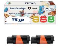 Compatible for Kyocera TK-350 Toner Cartridge Work for Kyocera FS-3040MFP FS-3040MFP Plus FS-3140MFP Printers, with Chip, High Yield 15000 Pages, High-Definition Printing (2-Pack Black)