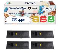 Compatible for Kyocera TK-440 Toner Cartridges Work for Kyocera FS-6950DN KM-6950DN Printers, with Chip, High Yield 25000 Pages, High-Definition Printing (4 Pack Black)