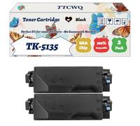 Compatible for Kyocera TK-5135 Toner Cartridge Work for Kyocera TASKalfa 265ci 266ci Printers, with Chip, High Yield 10000 Pages, High-Definition Printing (2 Pack Black)