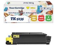 Compatible for Kyocera TK-5135 Toner Cartridge Work for Kyocera TASKalfa 265ci 266ci Printers, with Chip, High Yield 10000 Pages, High-Definition Printing (1 Pack Yellow)