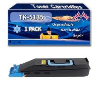 Compatible for Kyocera TK-5135 Toner Cartridges, Work for Kyocera TASKAlfa 260 Series TASKAlfa 265 ci TASKAlfa 266 Printers (1 Pack Cyan)