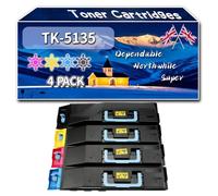 Compatible for Kyocera TK-5135 Toner Cartridges, Work for Kyocera TASKAlfa 260 Series TASKAlfa 265 ci TASKAlfa 266 Printers (4-Pack BK/C/M/Y)