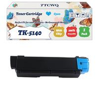 Compatible for Kyocera TK-5140 Toner Cartridge Work for Kyocera EcoSys M6030cdn M6530cdn P6130cdn Printers, with Chip, High Yield 8000 Pages, High-Definition Printing (1 Pack Cyan)