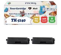 Compatible for Kyocera TK-5140 Toner Cartridge Work for Kyocera EcoSys M6030cdn M6530cdn P6130cdn Printers, with Chip, High Yield 8000 Pages, High-Definition Printing (2 Pack Black)