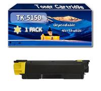 Compatible for Kyocera TK-5150 Toner Cartridge, Work for Kyocera ECOSYS M6035cidn ECOSYS M6535cidn ECOSYS P6035cdn Printers, Toner Cartridge TK-5150M TK-5150K TK-5150C TK-5150Y (1 Pack Yellow)