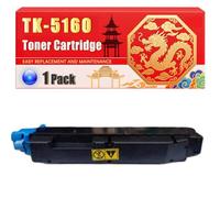 Compatible for Kyocera TK-5160 ECOSYS P7040cdn Toner Cartridge Printers, With Chip Large Capacity 16000 Pages (1 Pack Cyan)