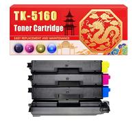 Compatible for Kyocera TK-5160 ECOSYS P7040cdn Toner Cartridge Printers, With Chip Large Capacity 16000 Pages (4-Pack BK/C/M/Y)