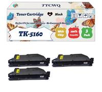 Compatible for Kyocera TK-5160 Toner Cartridge Work for Kyocera ECOSYS P7040cdn Printers, with Chip, High Yield 16000 Pages, High-Definition Printing (3 Pack Black)