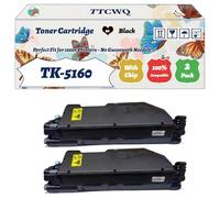 Compatible for Kyocera TK-5160 Toner Cartridge Work for Kyocera ECOSYS P7040cdn Printers, with Chip, High Yield 16000 Pages, High-Definition Printing (2 Pack Black)