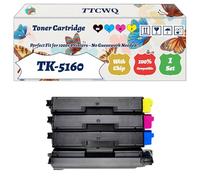 Compatible for Kyocera TK-5160 Toner Cartridge Work for Kyocera ECOSYS P7040cdn Printers, with Chip, High Yield 16000 Pages, High-Definition Printing (4-Pack BK/C/M/Y)