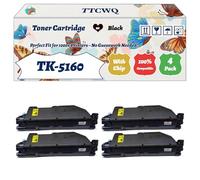 Compatible for Kyocera TK-5160 Toner Cartridge Work for Kyocera ECOSYS P7040cdn Printers, with Chip, High Yield 16000 Pages, High-Definition Printing (4 Pack Black)