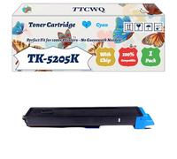 Compatible for Kyocera TK-5205K TK-5205C TK-5205M TK-5205Y Toner Cartridge Work for Kyocera TASKalfa 356ci TASKalfa Printers (1 Pack Cyan)