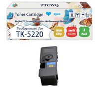 Compatible for Kyocera TK-5220 Toner Cartridge Work for Kyocera ECOSYS M5521cdn M5521cdw P5021cdn P5021 Printers, with Chip, High Yield 1200 Pages, High-Definition Printing (1 Pack Cyan)