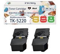 Compatible for Kyocera TK-5220 Toner Cartridge Work for Kyocera ECOSYS M5521cdn M5521cdw P5021cdn P5021 Printers, with Chip, High Yield 1200 Pages, High-Definition Printing (2 Pack Black)