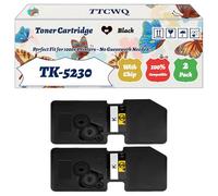 Compatible for Kyocera TK-5230 Toner Cartridge Work for Kyocera Ecosys M5521cdn M5521 P5021cdn P5021 P5021cdw Printers, with Chip, High Yield 1200 Pages, High-Definition Printing (2 Pack Black)