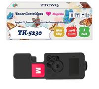 Compatible for Kyocera TK-5230 Toner Cartridges Work for Kyocera ECOSYS M5521cdn M5521cdw P5021cdn P5021cdw Printers, with Chip, High Yield 3600 Pages, High-Definition Printing (1 Pack Magenta)